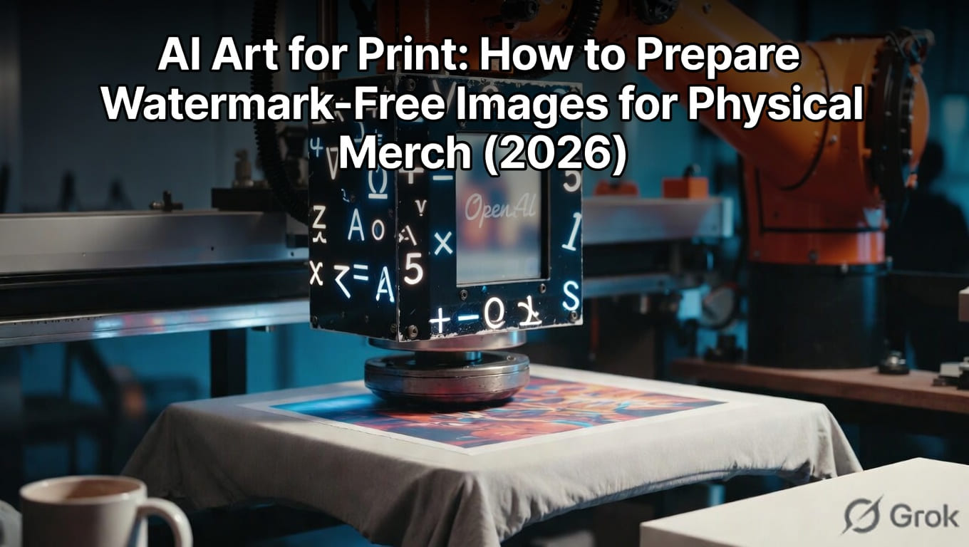 AI Art for Print How to Prepare Watermark-Free Images for Physical Merch (2026)