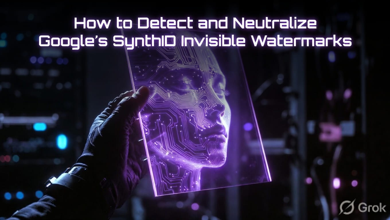 Digital X-Ray of a Pixel Grid showing hidden SynthID patterns